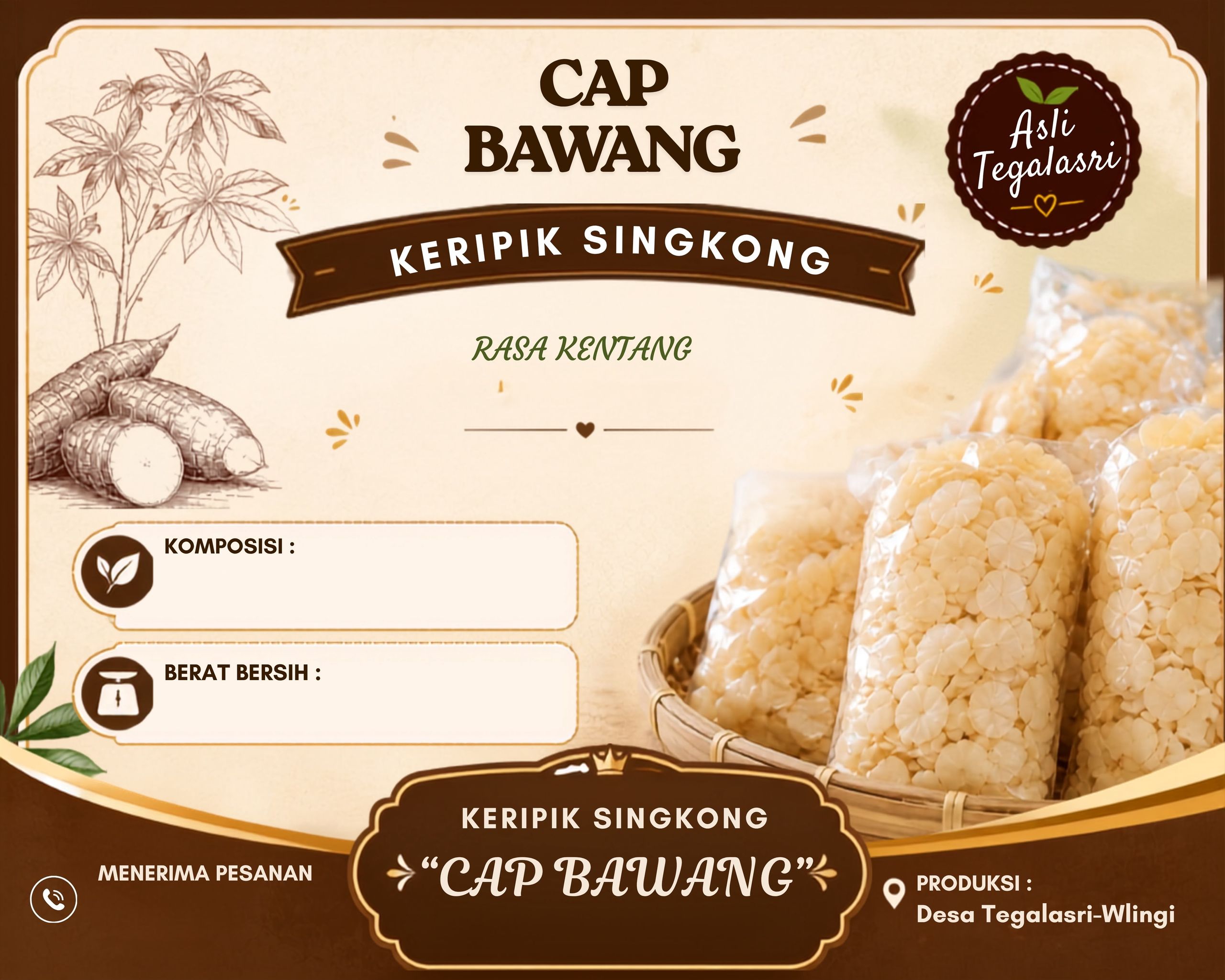 Kripik Rasa Kentang Cap Bawang